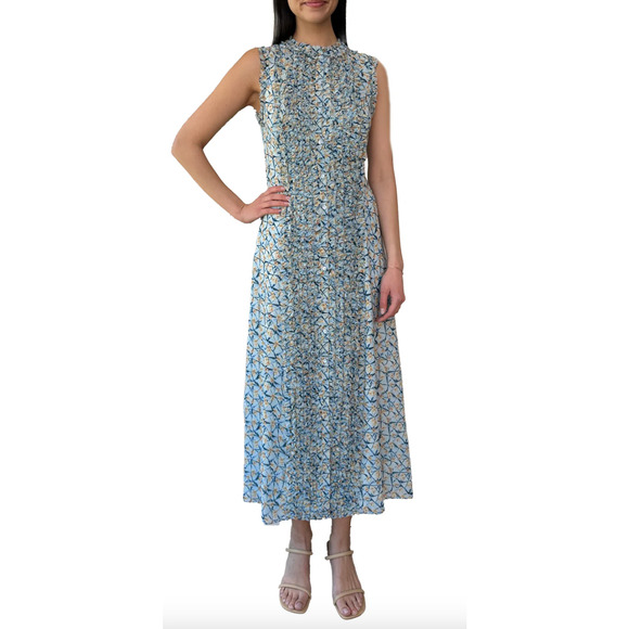 Ulla Johnson Claudine Silk Georgette Dress in Idalia 6 - Picture 1 of 4